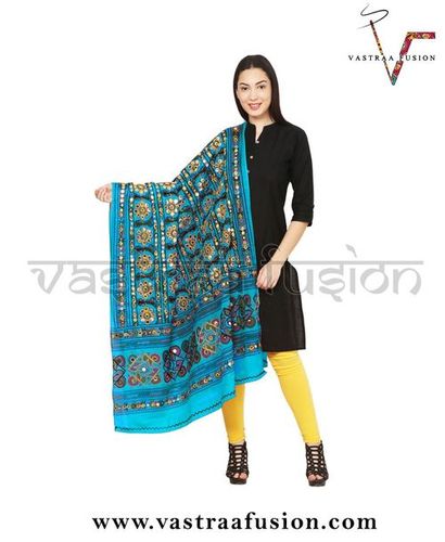 Embroidered Ladies Dupatta - 2.20 mtr Length, Multi Color Aari Work | Best Quality for Casual and Festive Occasions