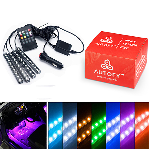 Car LED Light - Polycarbonate Material, Multi-Color Options | Easy to Install, Long Operational Life for Four Wheelers
