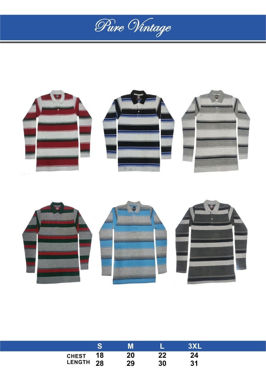 Mens Polo T-shirt - Cotton Blend, Multiple Sizes, Blue | Long Sleeves, Soft Fabric, Stylish Design, Comfortable Fit, Breathable, Easy Care