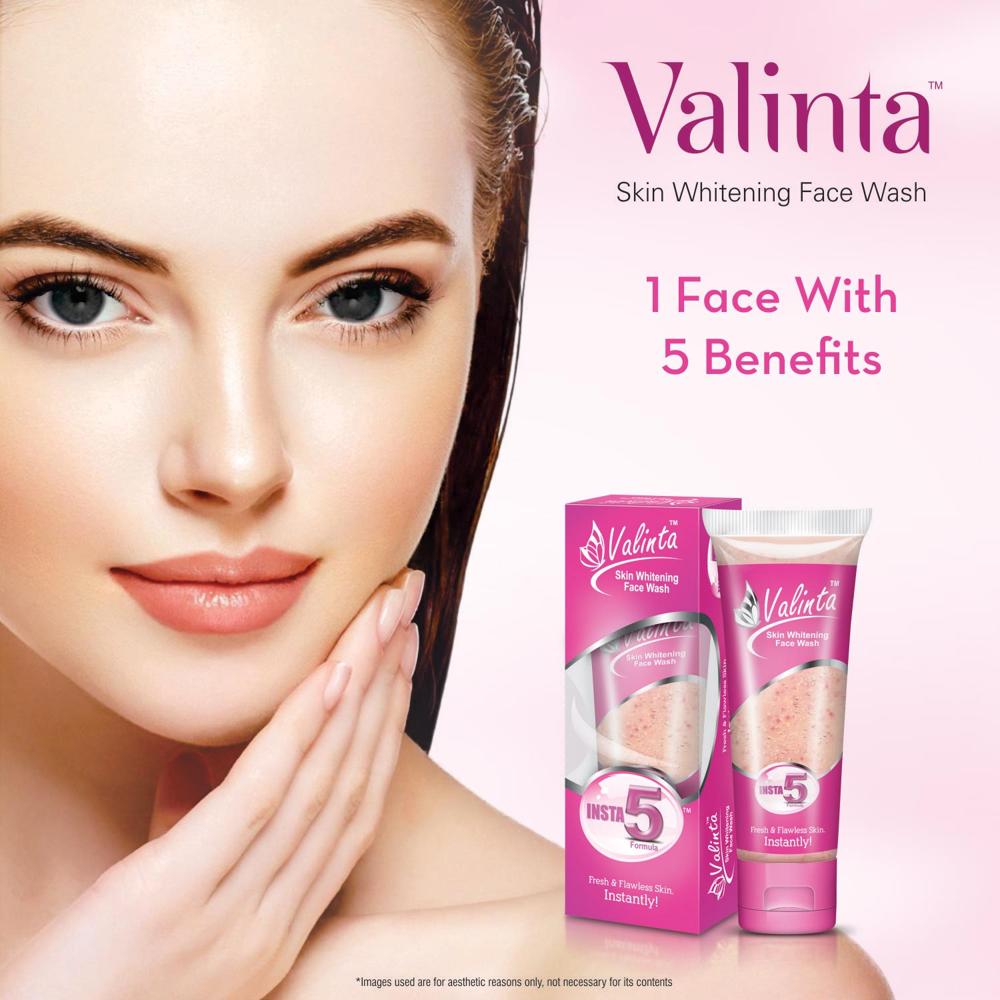 Valinta Insta5 Skin Whitening Facewash 70 G - Characteristics: 100% Safe