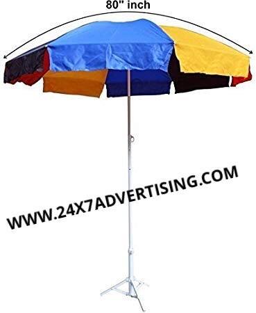 Event Promotional Umbrella - Polyester Fabric, Custom Size Options | Waterproof, Blue And White, All-season Use, Lightweight 1.50 Kg