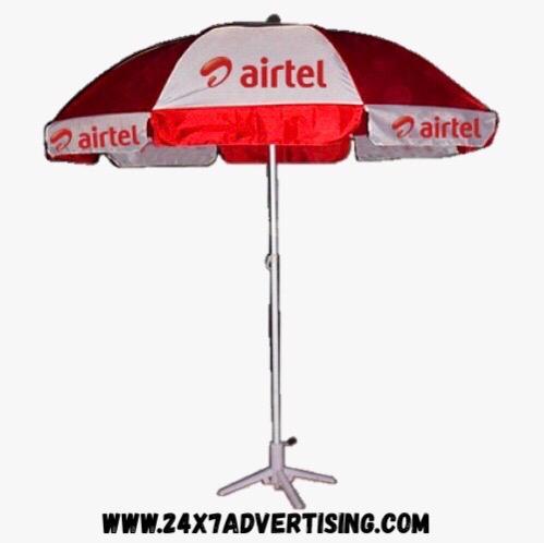 Event Promotional Umbrella - Polyester Fabric, Custom Size Options | Waterproof, Blue And White, All-season Use, Lightweight 1.50 Kg