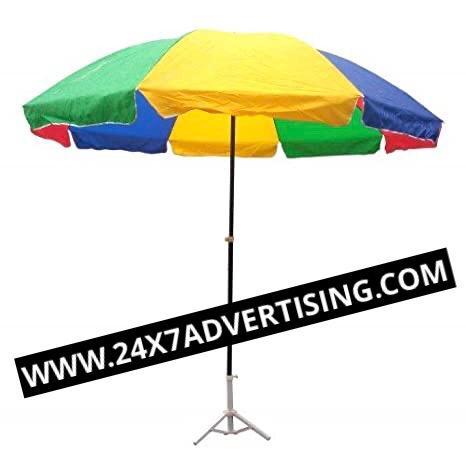 Event Promotional Umbrella - Polyester Fabric, Custom Size Options | Waterproof, Blue And White, All-season Use, Lightweight 1.50 Kg