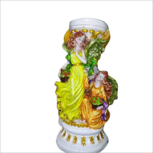 FRP Angel Statue - 18 Inch Multicolor, Polished Finish for Elegant Interior Decor