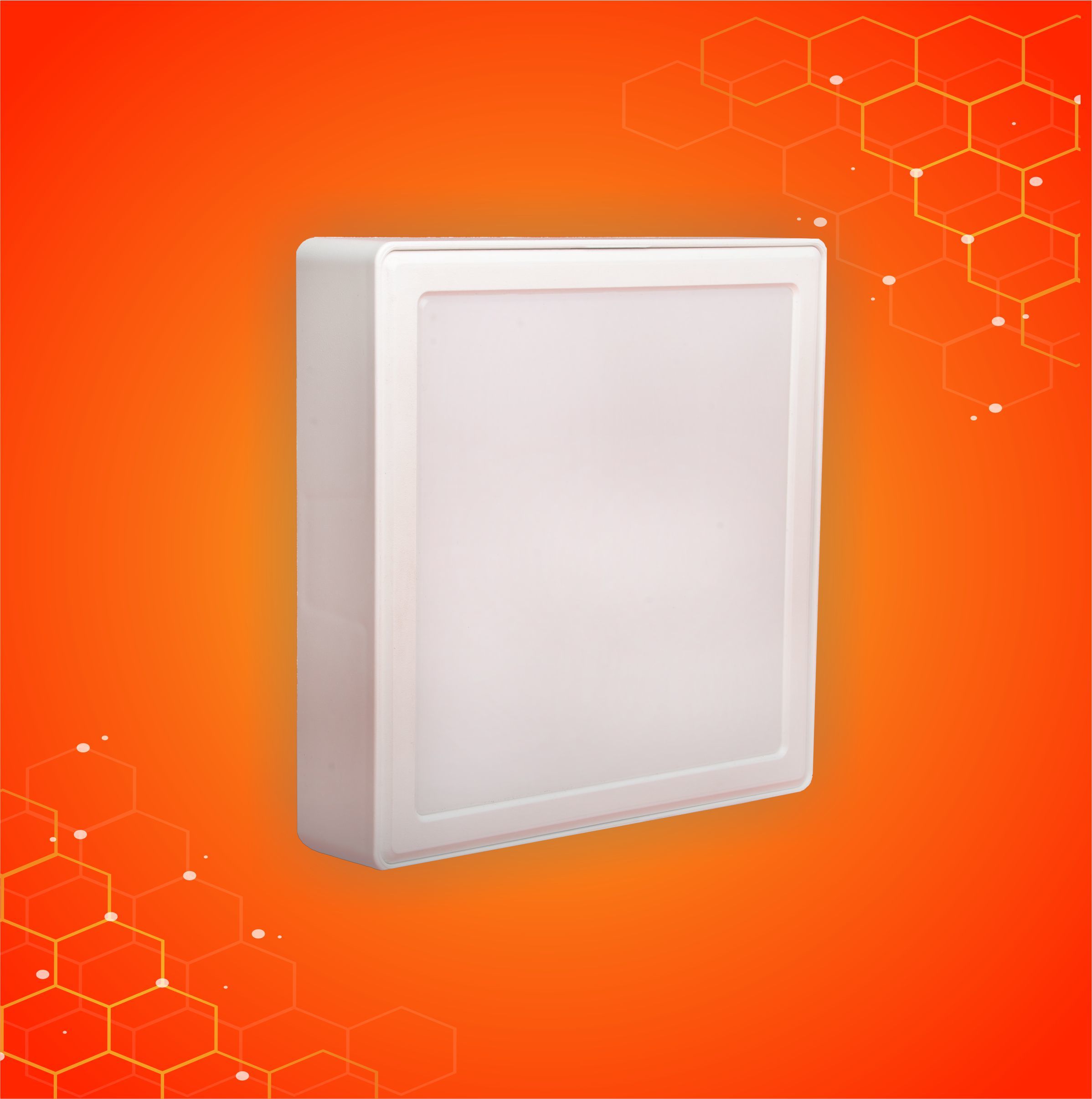 16w Square Surface Panel - Pc With Alloy, 6.75x6.75 Inches, White | High Efficiency, Flicker Free, Bis Approved, 90-440v Input, 130-140 Lm/w, 6kv Inbuilt Protection
