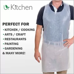 Any Color Bio Based Plastic Throw Away Aprons