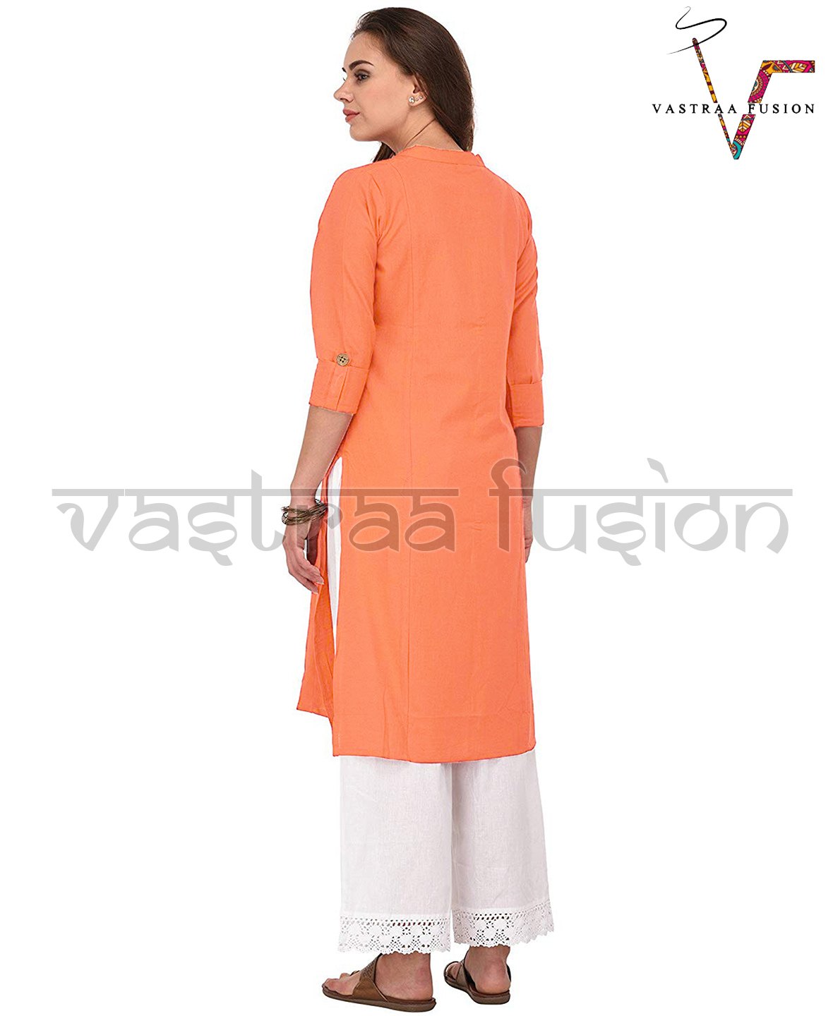 Cotton Button Pattern Ladies Kurti - Cotton Blended Jute, Sizes 36 To 50 Inches, Available In 25 Colors, Regular Fit, Washable, Casual & Festive Wear