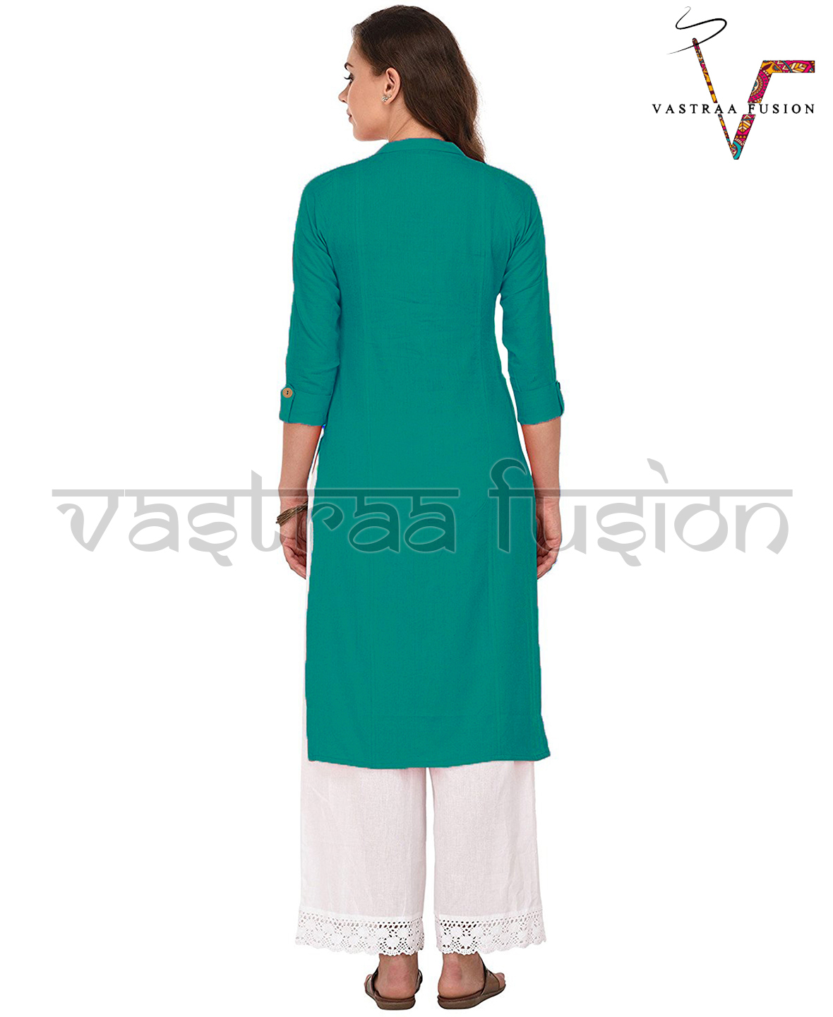 Cotton Button Pattern Ladies Kurti - Cotton Blended Jute, Sizes 36 To 50 Inches, Available In 25 Colors | Casual, Festive, Regular Fit, Washable