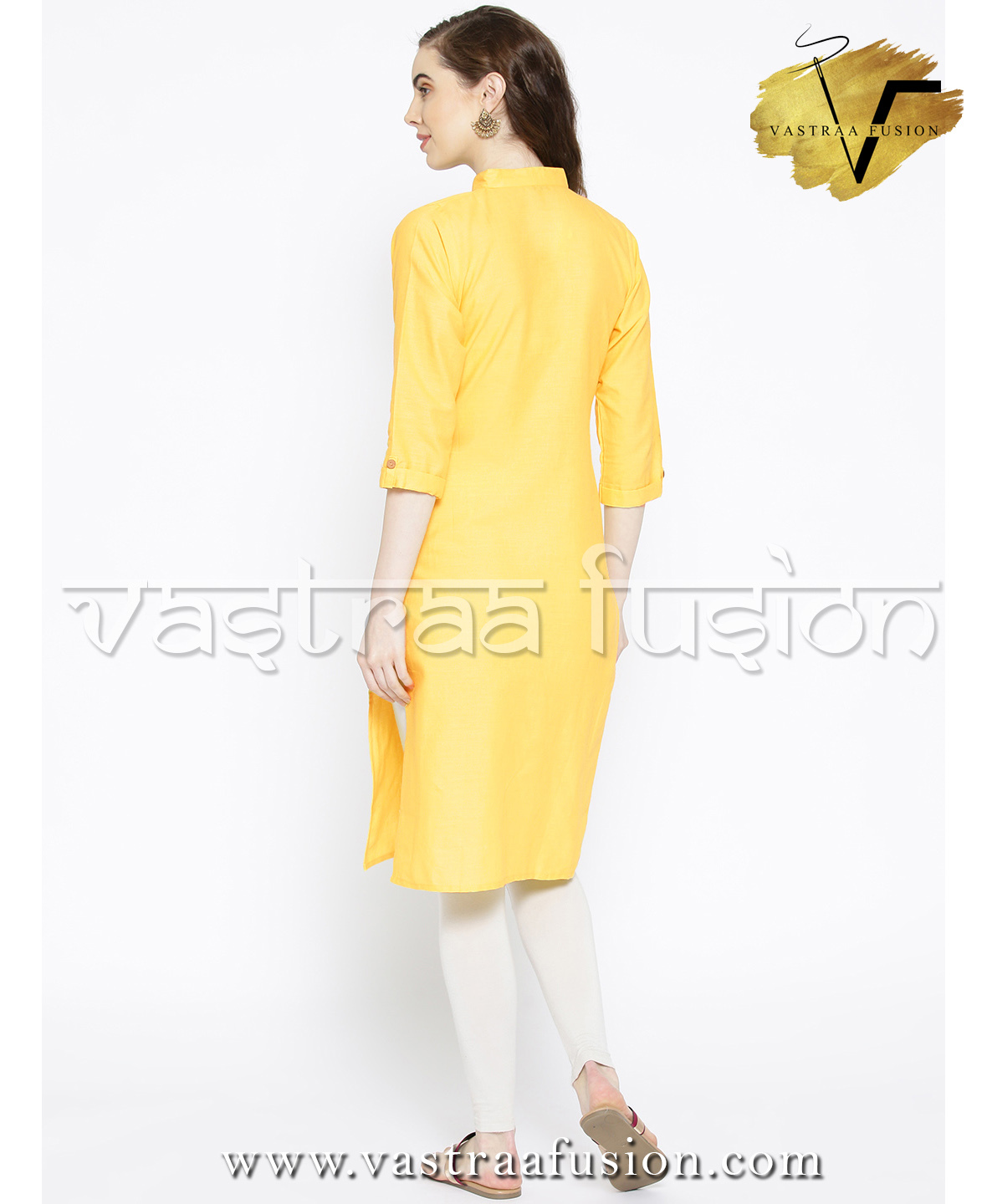 Cotton Button Pattern Ladies Kurti - Cotton Blend, Sizes 36 To 50 Inches, Available In 25 Vibrant Colors, Regular Fit For Casual And Festive Occasions