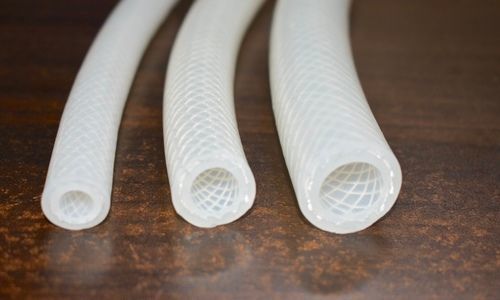 Silicone Braided Tubes - Transparent, Round Shape, 1.0-2.0 G/cmâ³ Density | High Strength, Dimensional Accuracy, Easy Fitting, Superior Finish
