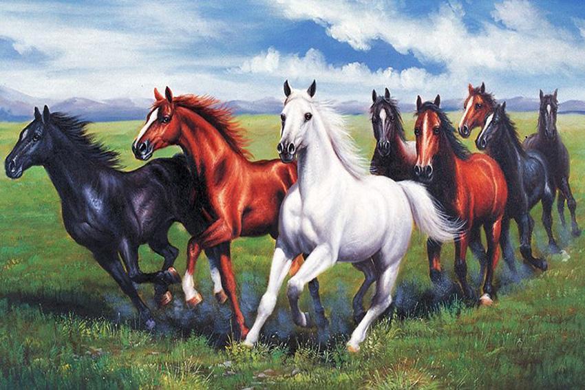 Monsoon Digital Wall Painting - Canvas Material, Custom Size Available, Multi-color Vibrant Designs, Durable Art Masterpieces