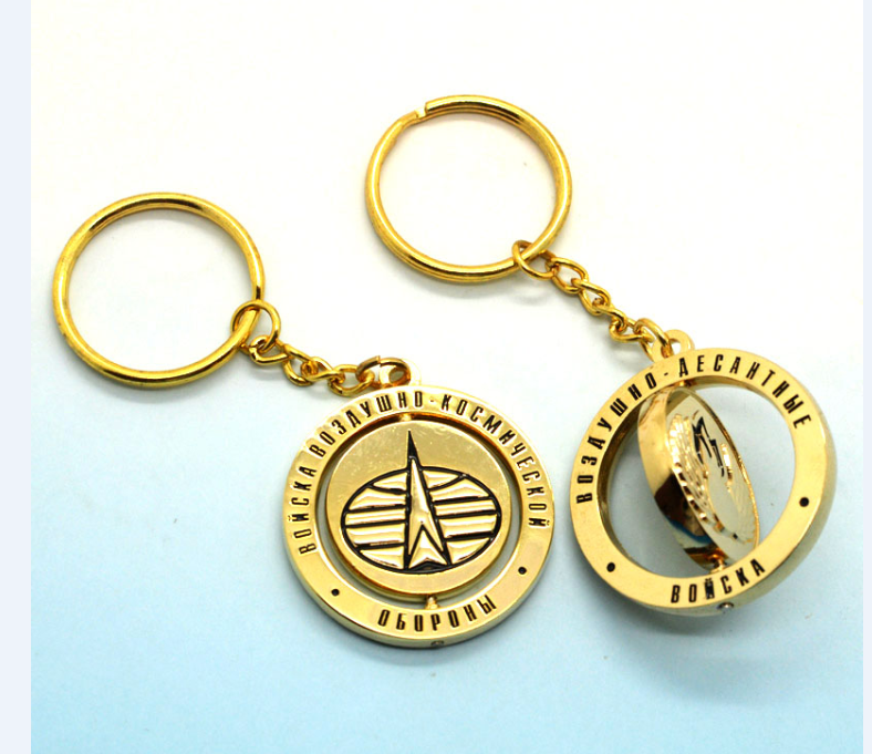 Revolving Metal Key Chain - Zinc Alloy With Bronze Plating | Custom Manufactured For Gifting, Distinct Designs, Long Lasting Shine