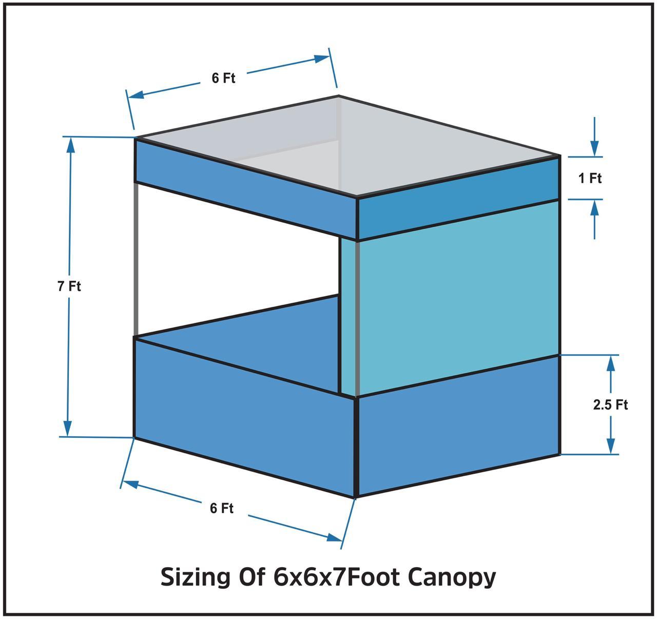 Printed Promotional Canopy Size: 6*6*7 And 4*4*7