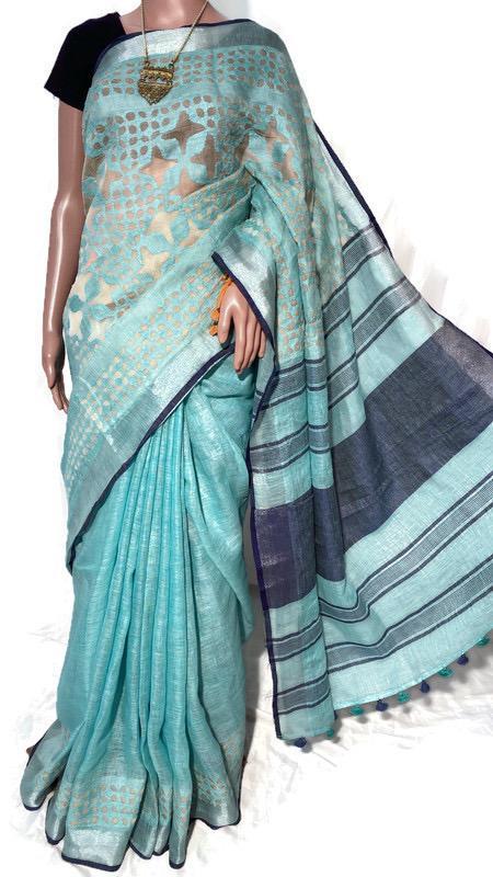 Party Wear Silk Border Saree