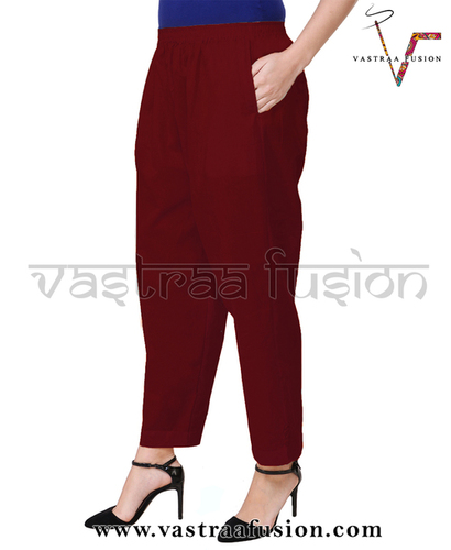 Ladies Ankle Length Cotton Pants - Cotton Flex, Available in XS to 5XL, 25 Captivating Colors, Regular Fit, Perfect for Casual and Festive Occasions