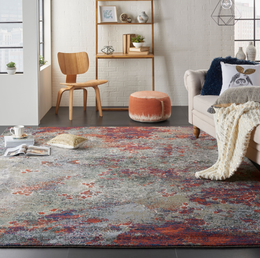 Traditional Polyamide Printed Area Rugs - Backing Material: Action Back + Special Carpet Backing