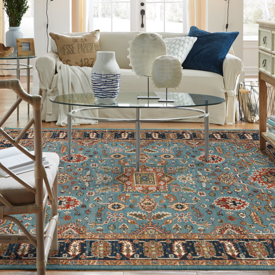 Traditional Polyamide Printed Area Rugs - Backing Material: Action Back + Special Carpet Backing