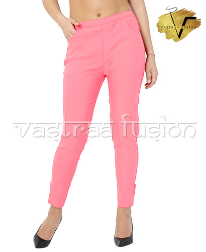 वॉशेबल लेडीज़ एंकल लाइक्रा पैंट
