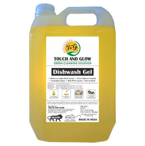 Dish Wash Gel - Lemon Fragrance, 24 Months Shelf Life, Effective Dish Washing Solution