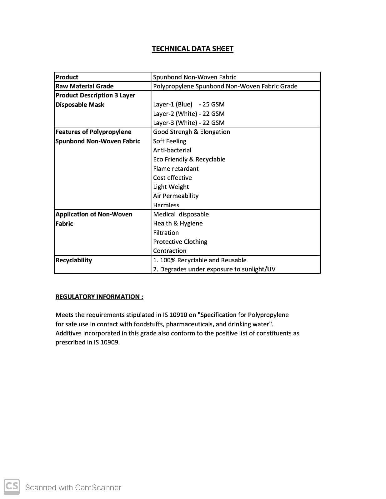 Blue And White 3 Ply Surgical Mask