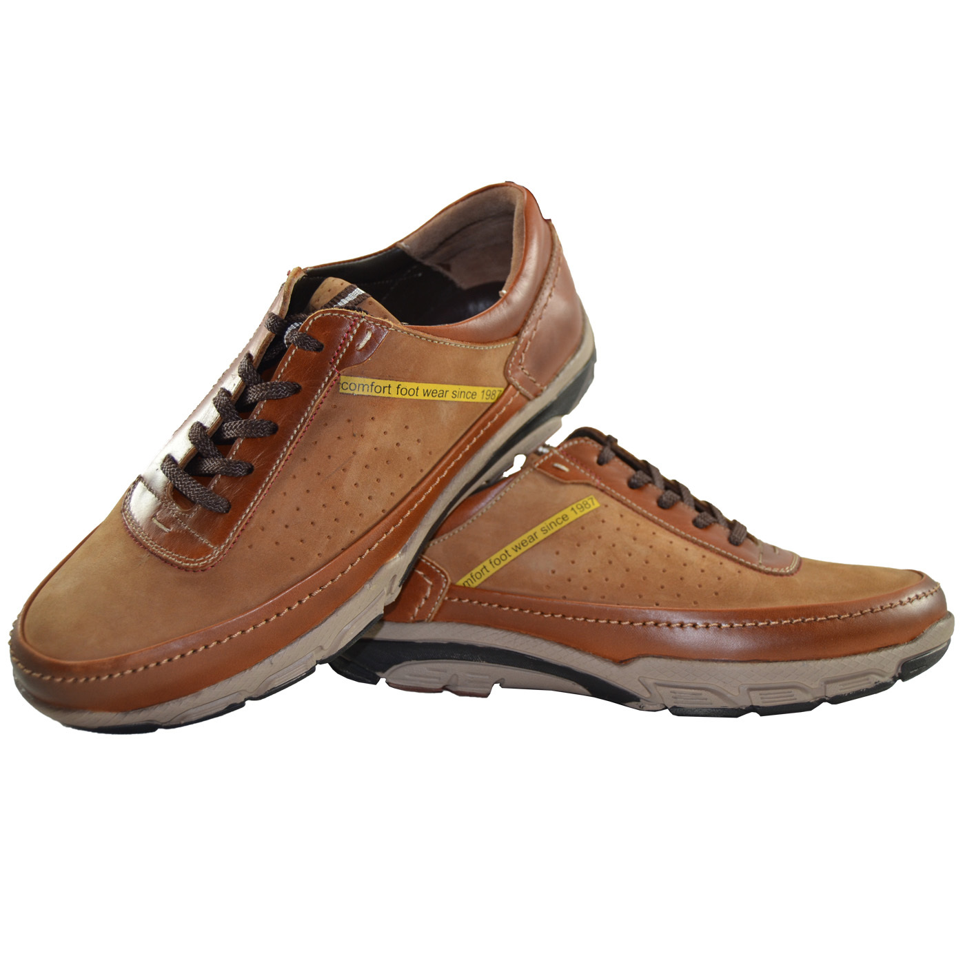 Black-honey-dark Blue Sport Genuine Leather Man Shoes