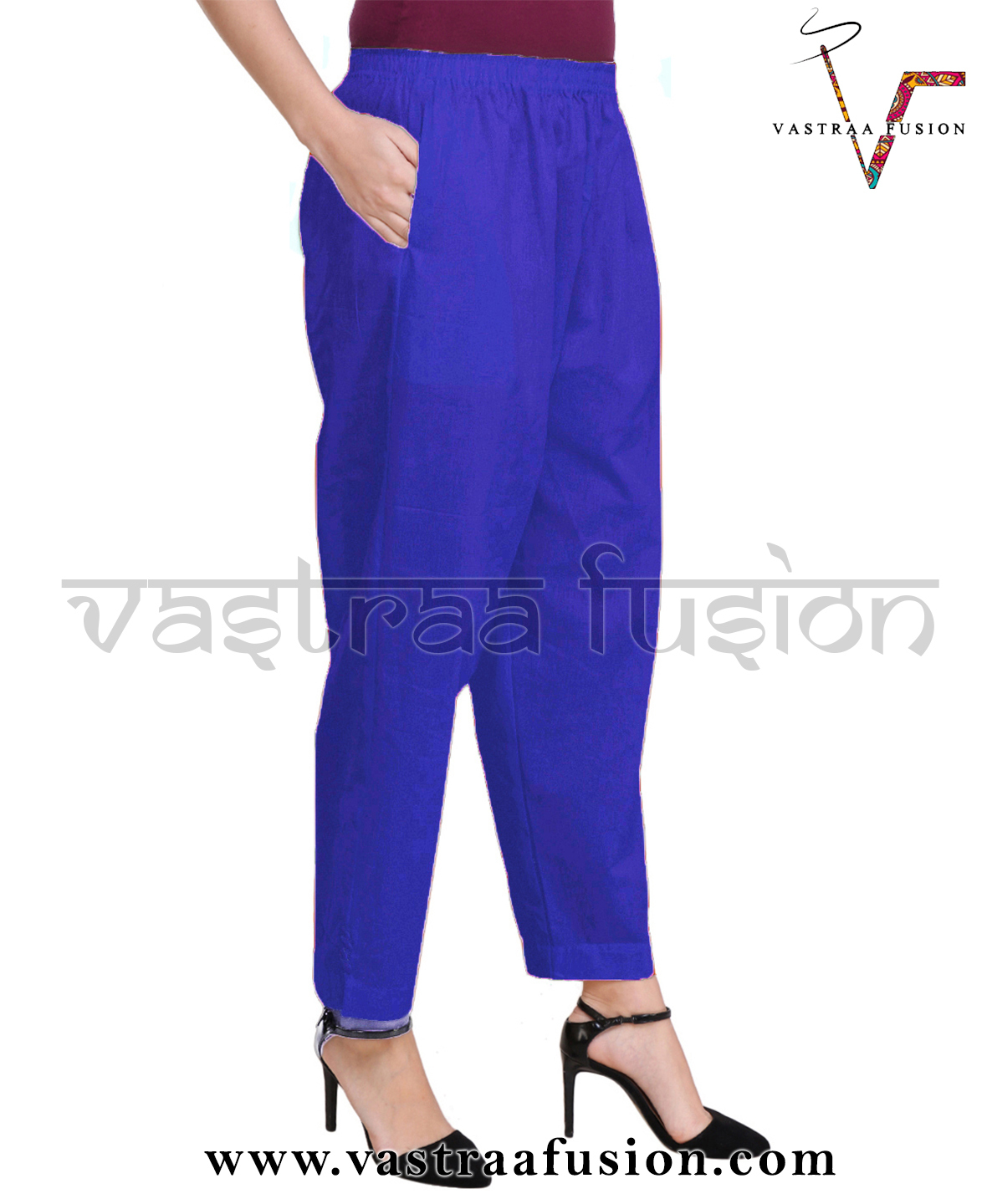 Ladies Lycra Pants - Cotton Flex, Regular Fit In 25 Vibrant Colors | All-season Wear, Festive & Casual Occasions, Available In Sizes Xs To 5xl