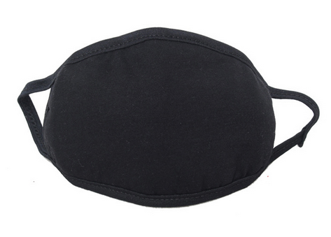 Cold Black Cotton Reusable Dust Face Mask