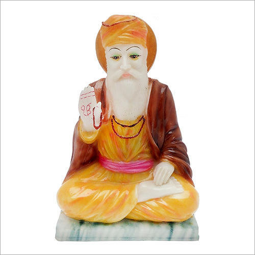 Marble Look Guru Nanak Multicolor Statue - Marble, 12x12x24 Inches, Multicolor Design | Hinduism Theme, Indian Regional Style Decoration