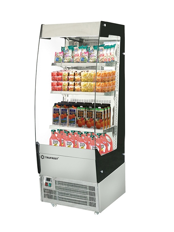 Open Chiller - Stainless Steel, 700x670x2000 Mm, Black, 320l Capacity, -6â°c, R404a Refrigerant, 5.5a Rated Current, 4 Shelves, Eco Friendly, Manual Control