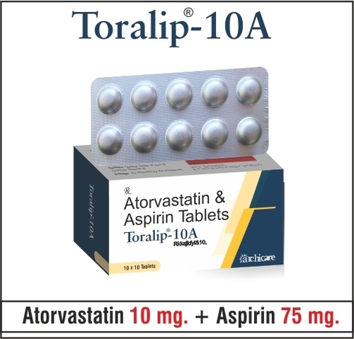 एटोरवास्टेटिन 10mg + एस्पिरिन 75mg