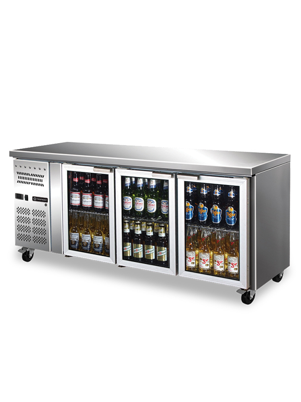 Under Counter Chiller - Stainless Steel, 1360*700*860 Mm, White, 282 Litres Capacity, 2 Automatic Defrost Doors, Ergonomic Design, Low Noise