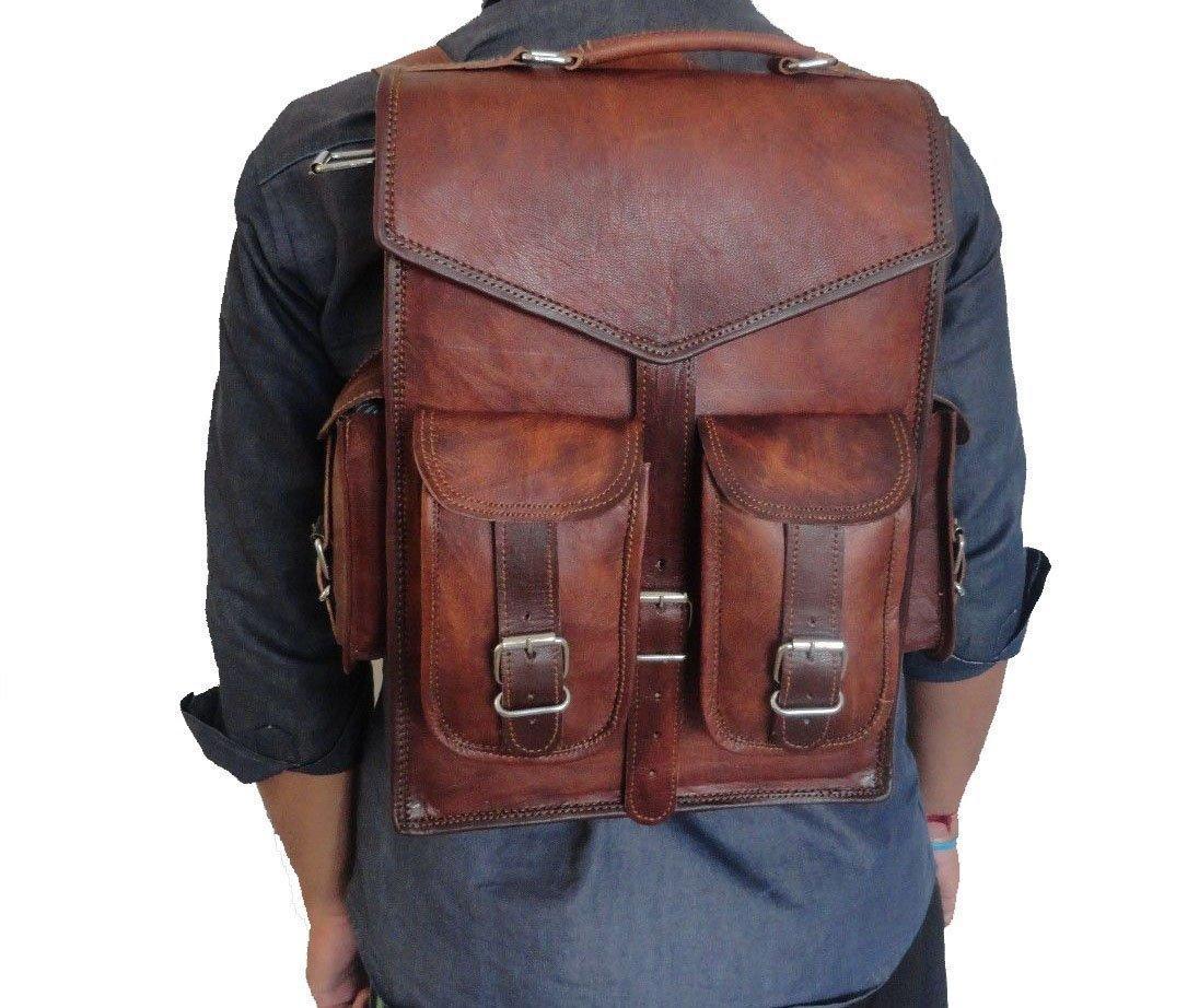Natural Brown Color Leather Briefcase