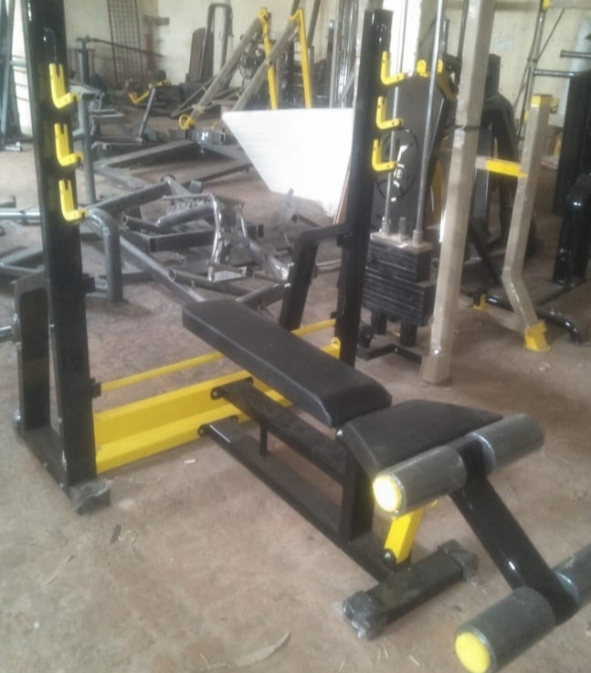 Olympic Multi Bench - 12 Gauge Rectangular Or Capsule Pipe, Customized Soft Foam Seat Cover, Adjustable For Commercial Use | Advanced Double Effect Welding Technology For Stability, Designed For Weight Loss And Endurance Chest Exercises