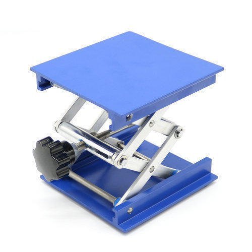 Stainless Steel Laboratory Jack - 100mm x 100mm x 100mm | Lightweight, Versatile Height Adjustment 50-150mm, 10kg Load Capacity, Polished Finish