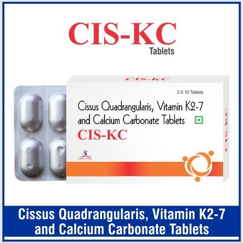 Cissus Quadrangularis 500mg+ कैल्शियम कार्बोनेट Eq से एलिमेंटल कैल्शियम 500mg+ विटामिन K 2-7 45mcg