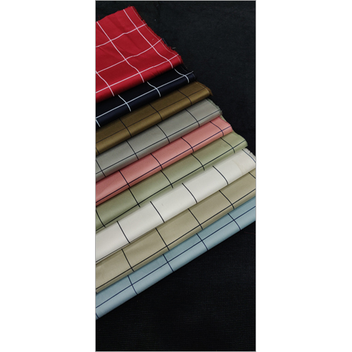 पेंसिल चेक्स प्रिंटेड शर्टिंग फैब्रिक्स