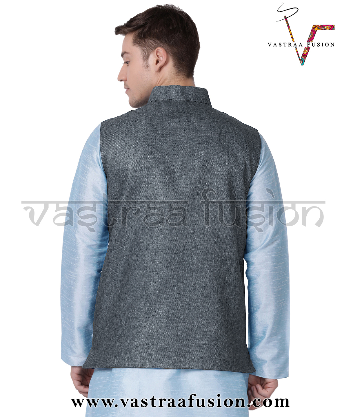 Men Plain Festive Wear Nehru Jacket - Cotton Blend, Sizes 36 To 50 Inches, Black Colour | Regular Fit, Sleeveless, Washable, Modern Style