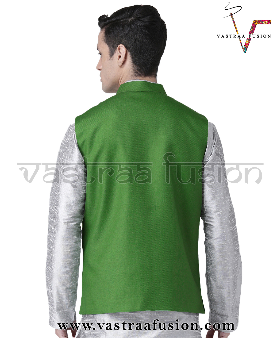Men Plain Festive Wear Nehru Jacket - Cotton Blended Jute, Size 36-50 Inches, Black Colour - Sleeveless, Washable, Regular Fit, Suitable For All Seasons