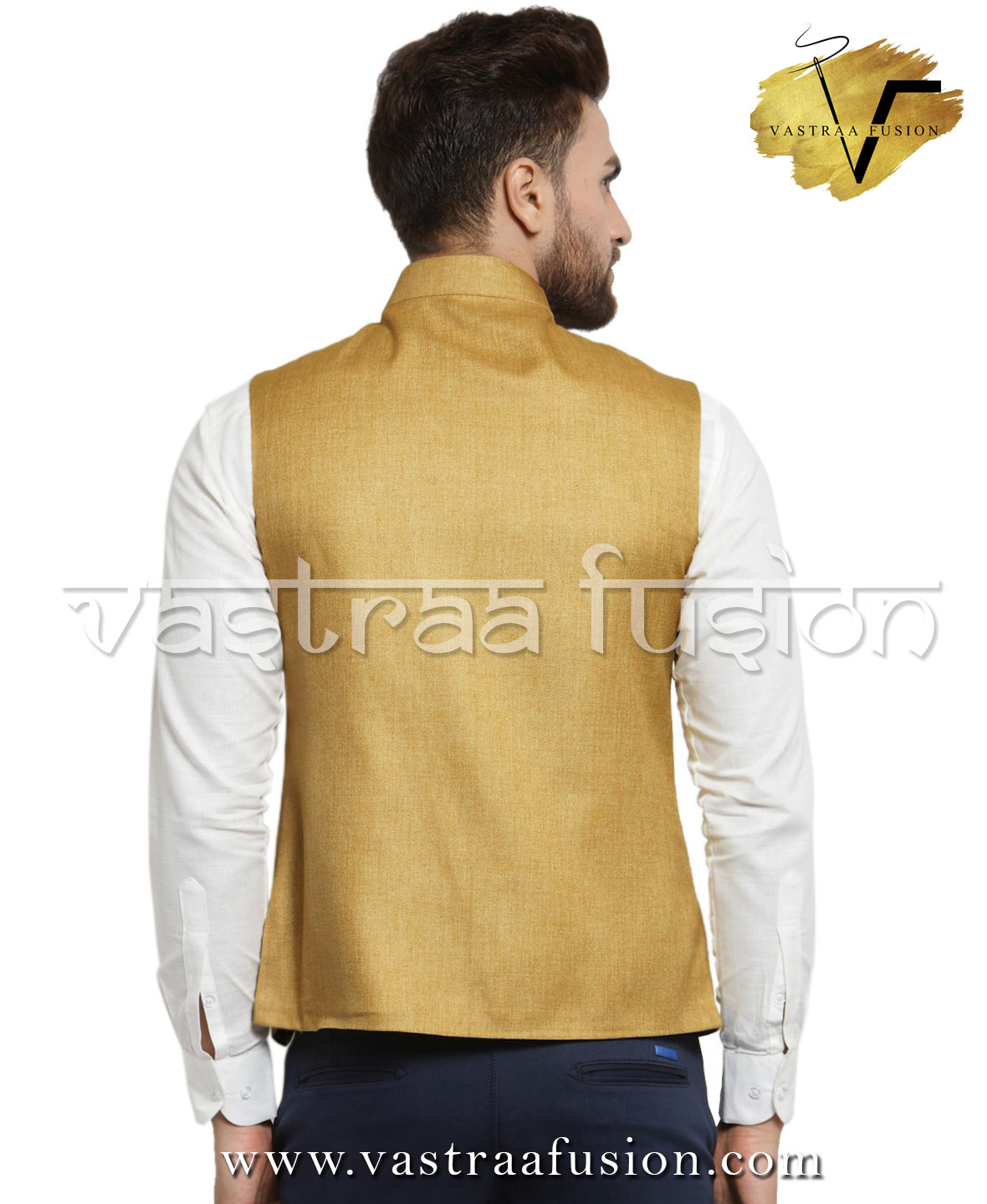 Men Plain Festive Wear Nehru Jacket - Cotton Blended Jute, Sizes 36 To 50 Inches, Available In 25 Colors, Regular Fit, Sleeveless Design