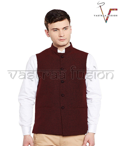 ऑल मेन प्लेन फेस्टिव वियर नेहरू जैकेट