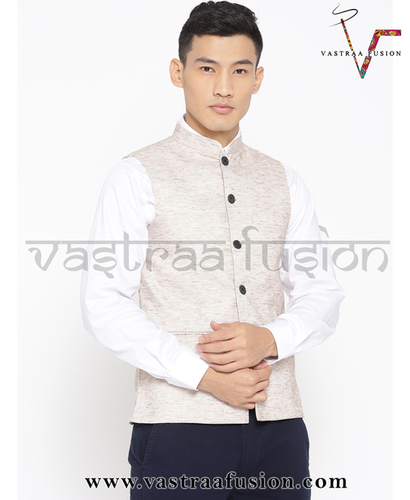 ऑल मेन प्लेन फेस्टिव वियर नेहरू जैकेट