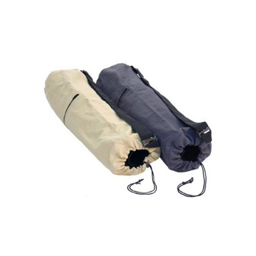 Stylish Canvas Yoga Mat Bag - Durable Canvas, Adjustable Size for Most Mats, Blue & White Design, Convenient Carry Handles, Reusable & Washable