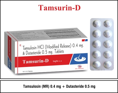 टैम्सुलोसिन 0.4mg + डूटास्टेराइड 0.5mg