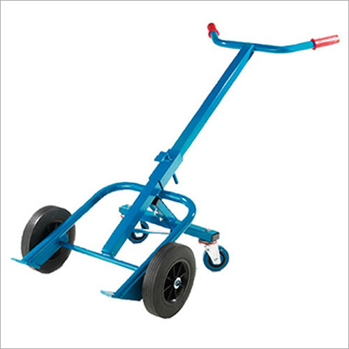 Blue Mild Steel Drum Trolley