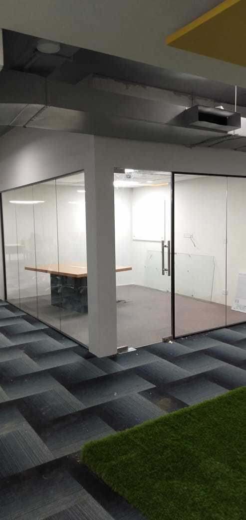 Tempered Glass Cabinet - Customizable Dimensions, Clear Finish & Sliding Doors - 10mm Glass Thickness, Aluminum Frame, Stainless Steel Hardware