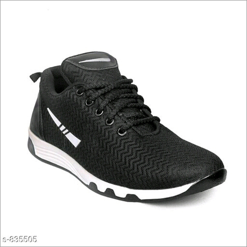 Walking Casual Shoes - Standard Sizes Available, Matte Black Color, Logo Displayed On Side, No Warranty