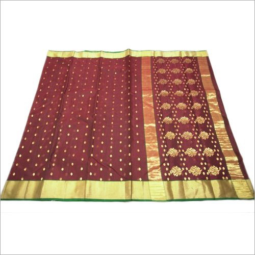 Party Wear Chanderi Border Pure Silk Saree