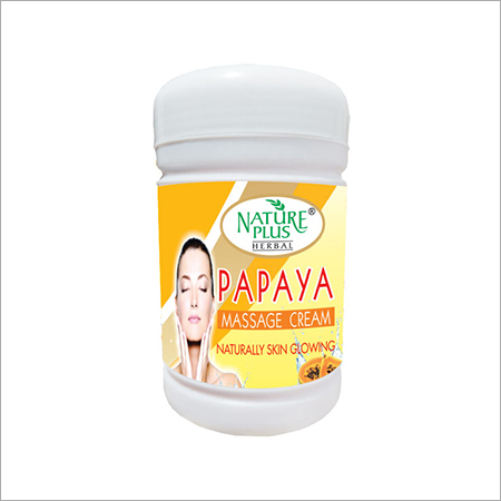 Papaya Massage Cream - 100g Cream Jar | Enriched with Papaya Extract, Turmeric, Glycerin, Fruity Scent, 2-Year Shelf Life
