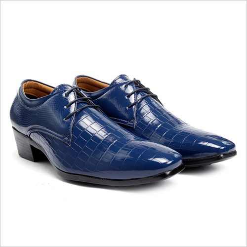 Fancy Designer Leather Formal Shoes - Leather Material, Varies in Size, Blue Color | Stylish Design for Formal Occasions