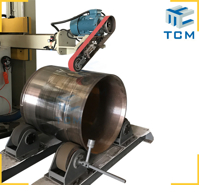 Stainless Steel Automatic Tank Shell Buffing Machine - 3500x1600x3080 Mm, Grey/blue/red Finish, 18 Month Warranty, 12 Kw Power, 2500 Kg Weight